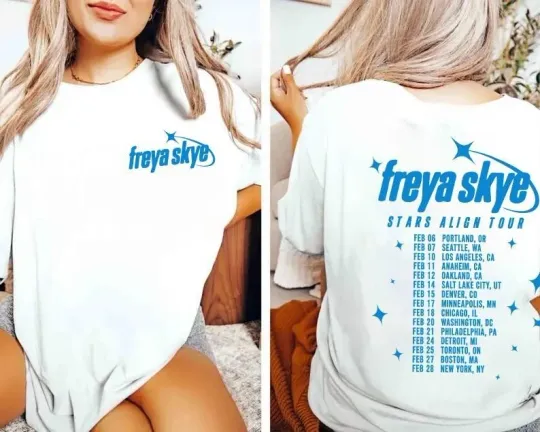 Disney Zombies 4 Freya Skye Stars Align Tour 2026 Double Sided T-Shirt