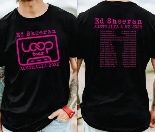 Discover Ed Shee Loop Tour 2026 Unisex Double Sided T-Shirt