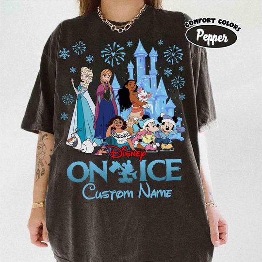 Discover Personalized Mickey & Friends Ears Disney On Ice 2026 T-Shirt, Princess Disney On Ice Family Vacation Tee, Disneyland Shows Tee