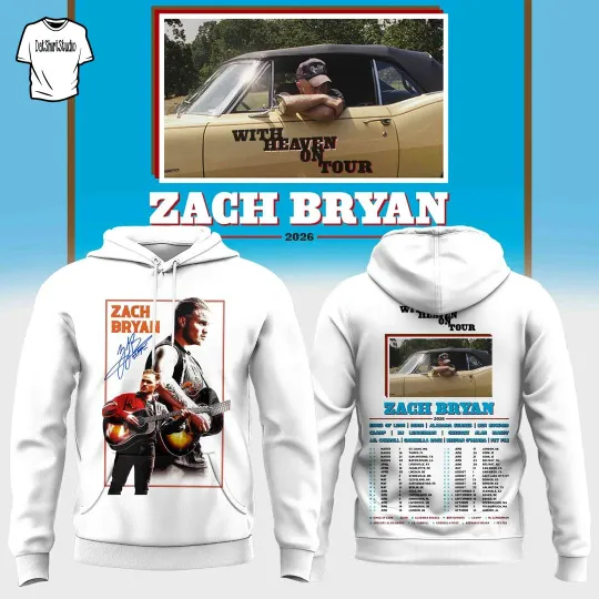 Discover Zac Bryan With Heaven On Tour 2026 Special Edition Hoodie