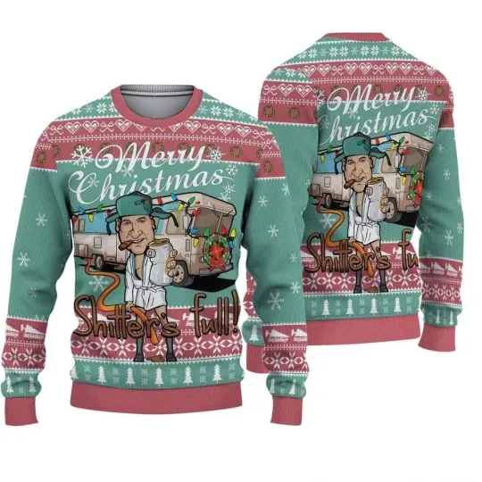Lampoons Merry Christmas Shitters Full Ugly Sweater