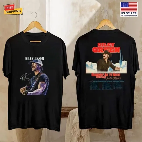 Discover Riley Green Tour 2026 Cowboy As It Gets T-shirt