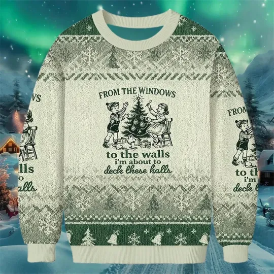 Discover From the Windows to the Walls Christmas Sweater Funny Holiday Knit Ugly Sweater