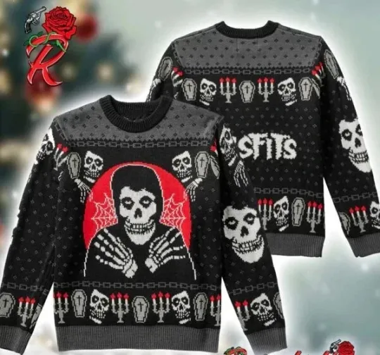 Misfits BAND Holiday Gift 2025 Ugly Christmas Sweater AOP Hot new