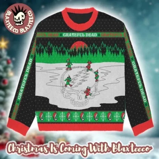 Discover 1Grateful Dead Skating Dancing Bears Holiday Collection Ugly Christmas Sweater