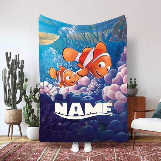 Discover Nemo Pixar Finding Nemo Dad And Son Blanket, Marlin Clownfish Blanket, Ocean Adventure Movie Blanket, Magic Cast Blanket Gift