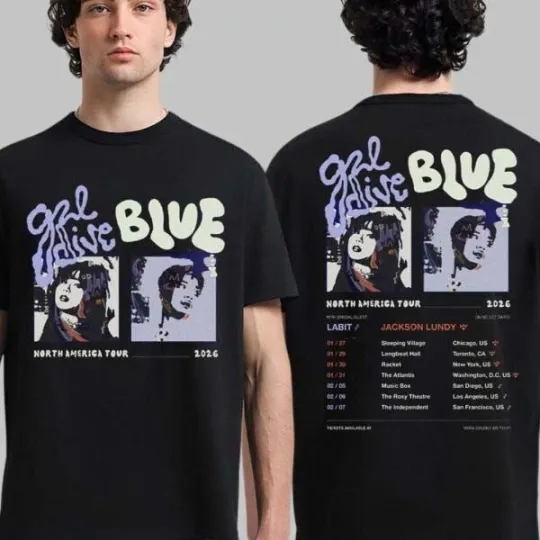 Discover Galdive Blue North America Tour 2026 Schedule Double Sided T-Shirt