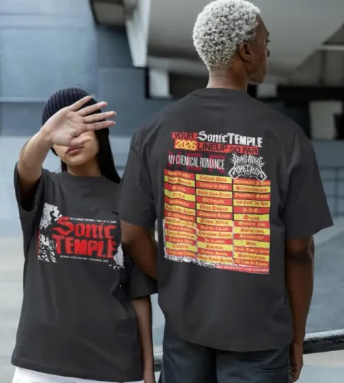 Discover Sonic Temple 2026 Art Music Festival T-Shirt Columbus Ohio Rock Tour Merchandise