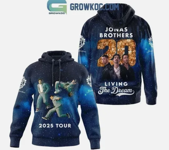 Jonas Brothers Living The Dream Tour 20 Years Hoodie 3D