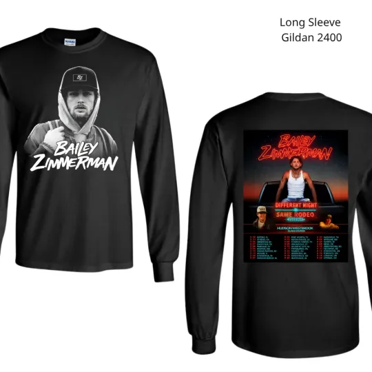 Bailey Zimmerman Tour 2026 Long Sleeve T-Shirt