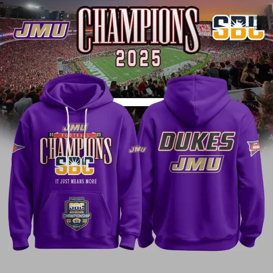 James Madison Dukes 2025 Champions Hoodie