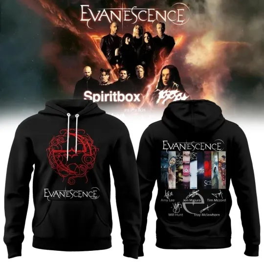 Evanescence US & UK 2026 World Tour Hoodie 3D