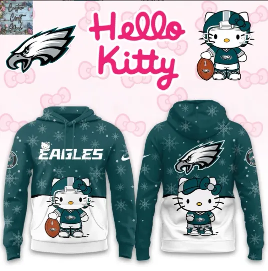 Discover Eagles x Hello Kitty Christmas Hoodie 3D Gift For Christmas