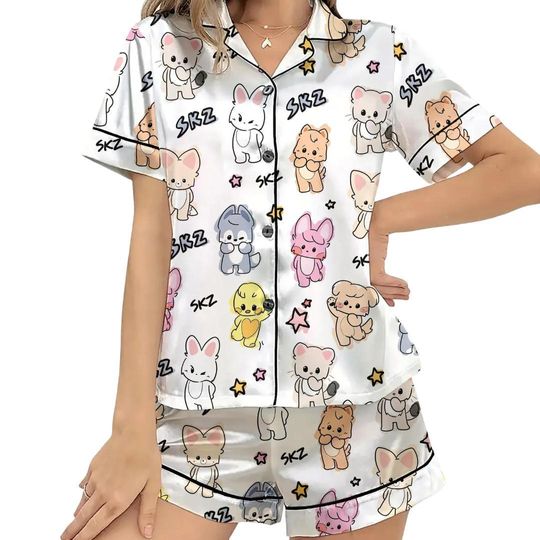 Discover SKZoo Pajama Set with Pocket - Stray Kids Kpop Sleepwear for Fans