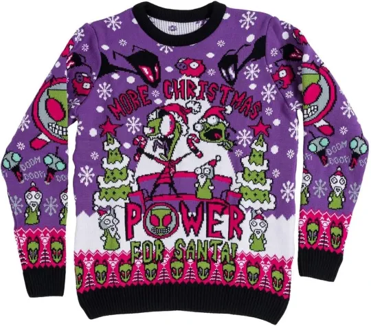 Merry Christmas INVADER ZIM Gift For Fan Full Size S to 5XL Ugly Sweater Hot