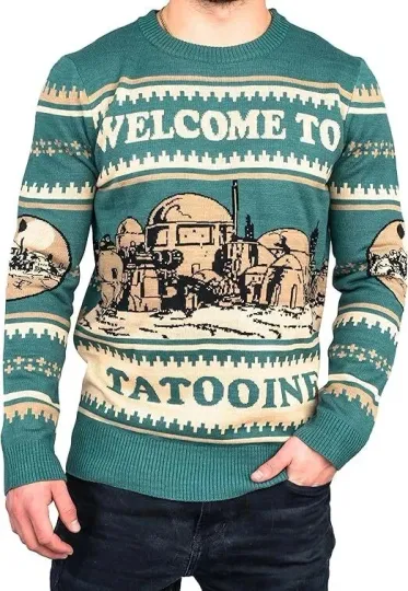 Discover Star Wars Tatooine Ugly Christmas Sweater – Perfect Holiday Cosplay for Fans