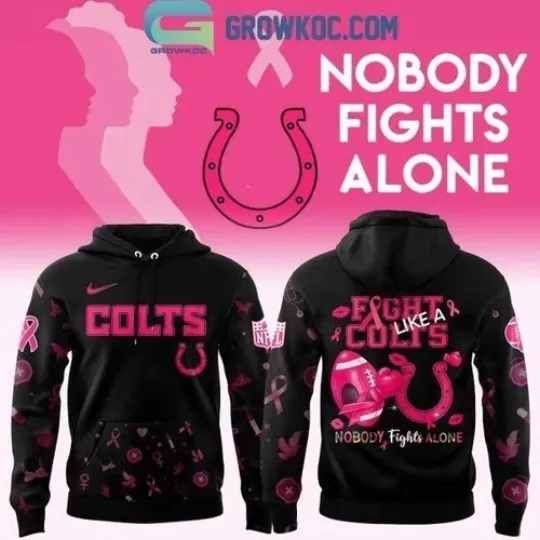 Discover Indianap0lis C0lts Nobody Fights Alone 3D Hoodie