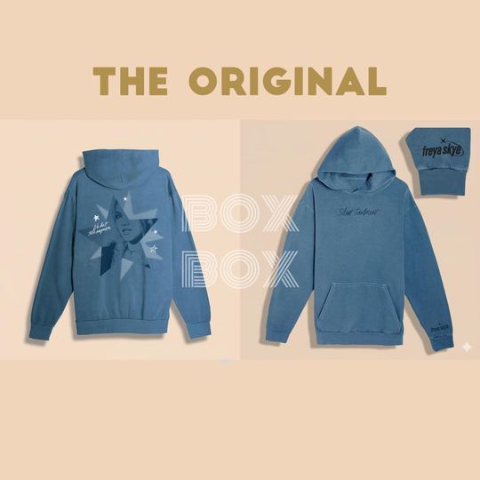 Freya Skye Silent Treatment Original Retro Blue Hoodie, Pebble Wash Merch, Boxy Fit, Golds Gone Tour Shirt, Descendants Zombies