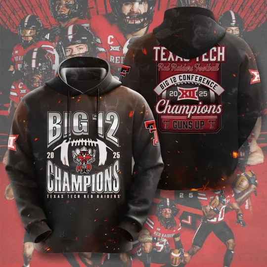Red Raiders Football 3D Hoodie