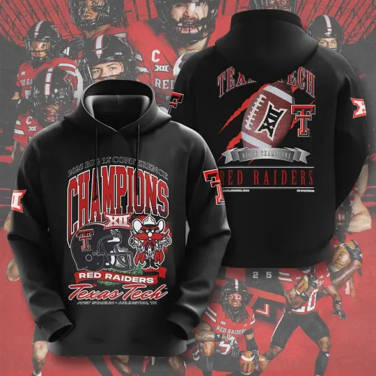 Discover Red Raiders Football 3D Hoodie