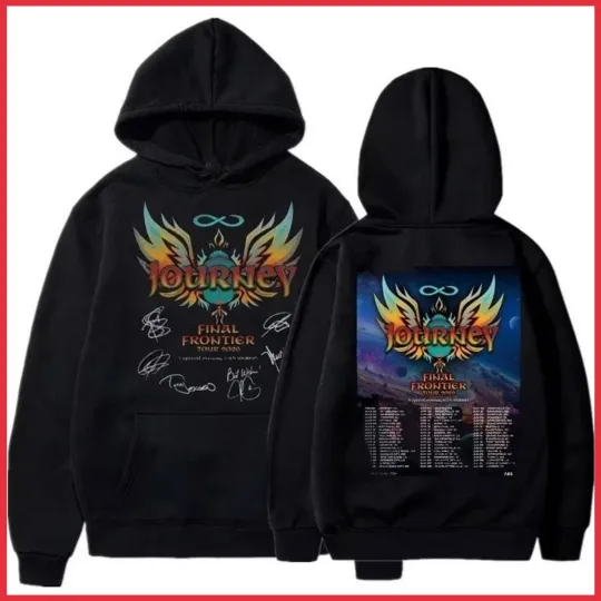 Discover Journey Band Final Frontier Tour 2026 Rock Hoodie – Double Sided Full-Size Hoodie for Fans
