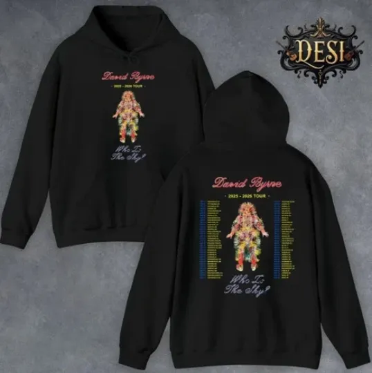 Discover David Byrne Who Is The Sky World Tour 2025_2026 Double Sided Hoodie