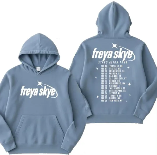 Discover Freya Skye Stars Aling Tour 2026 Double Sided Hoodie
