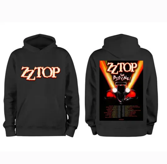 Discover ZZ Top June & July Tour 2026 Double Sided Hoodie