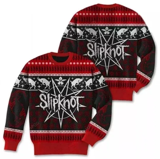 Discover SP KNOT Heavy Metal Ugly Christmas Sweater 3D Hot Sale