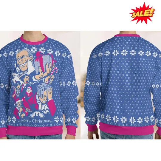 Discover Turnabout Christmas ACE Attorney AOP Ugly Christmas Sweatshirt Hot Sale