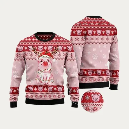 Discover RARE! HOT NEW Lovely Pig Santa Ugly Christmas Sweater