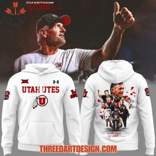 Discover NEW!! Utes Football Hoodie 3D Kyle Whittingham Legend Coach Tribute Apparel