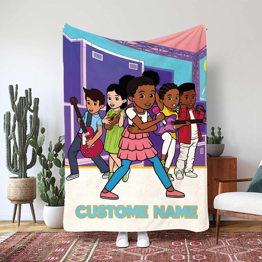 Discover Gracies Corner Custom Blanket, Gracie And Friends Band, Kids Music Group Throw Blanket, Childrens Education Song Blanket