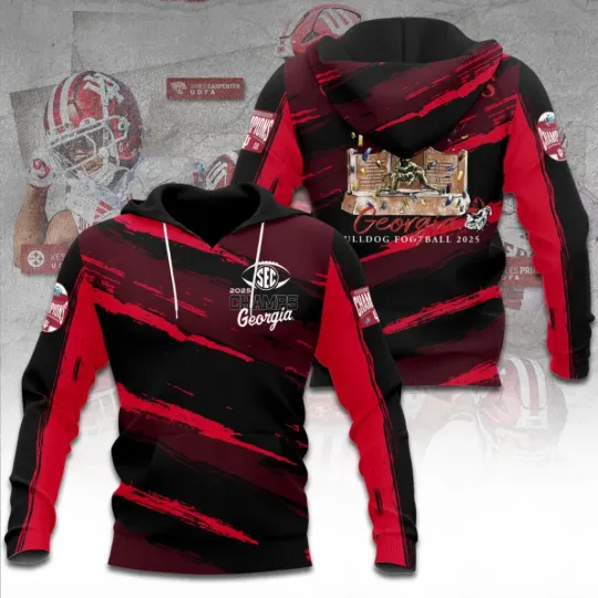 Discover Bulldogs Football 2025 SEC 3D Hoodie