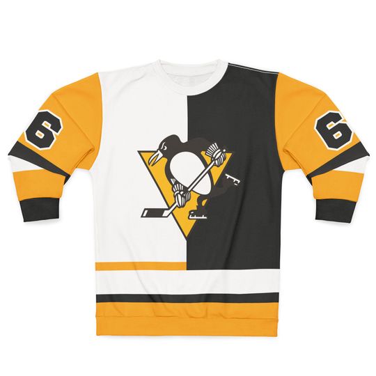 Discover Lemieux Pittsburgh Hockey Sweater - Retro Sports Sweatshirt, Gift for Hockey Fans, Athletic Apparel, Hockey Team