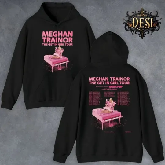 Discover Meghan Trainor The Get in Girl Tour 2026 Double Sided Hoodie