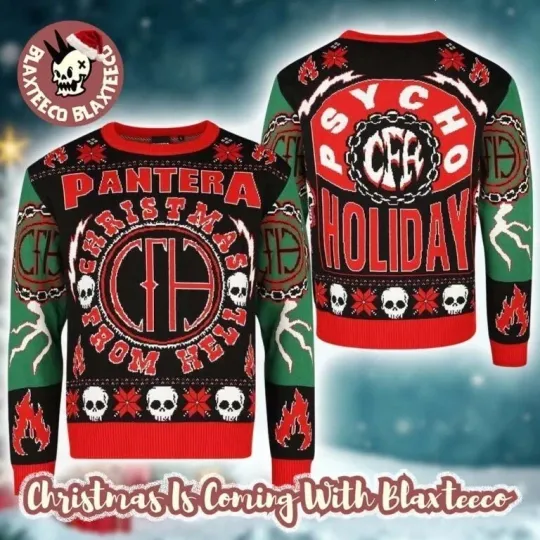 Discover Panteramas Christmas From Hell Psycho Holiday Signature Ugly Christmas Sweater