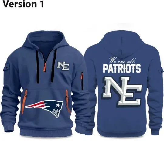 Discover Patriots Rivalries We Are All Patriots 2025 Quarter Zip Hoodie