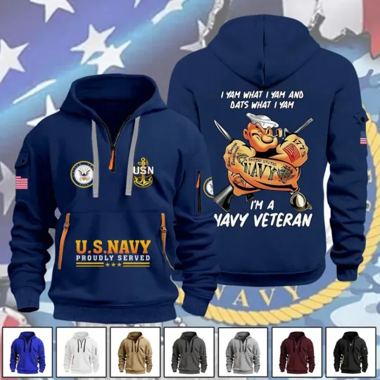 US Navy 2D Quarter Zip Hoodie –  987