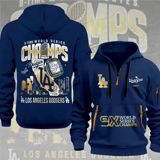 Dodgers 2D Quarter Zip Hoodie