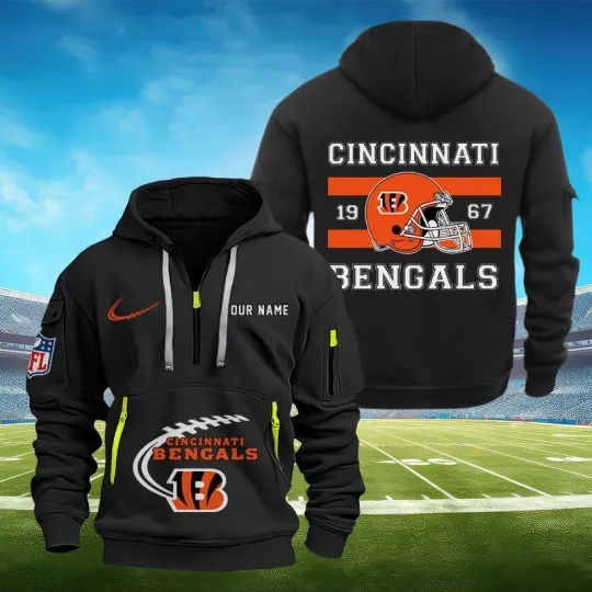 Discover Bengals Quarter Zip Hoodie