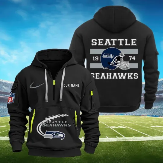 Discover Seahawks Quarter Zip Hoodie
