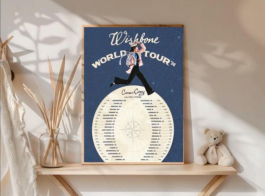 Conan Gray Wishbone World Tour 2026 Poster Album Cover Wall Decor
