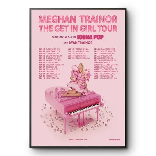 Discover Meghan Trainor The Get In Girl Tour 2026 Poster