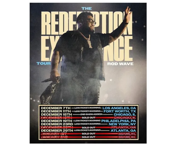 Rod Wave Redemption Tour Dates 2025 - 2026 Poster