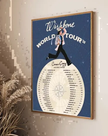 Conan Gray Wishbone World Tour 2026 Schedule Poster