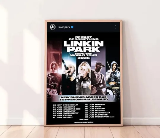 Linkin Park From Zero Tour 2026 Poster | Vertical Music Wall Art