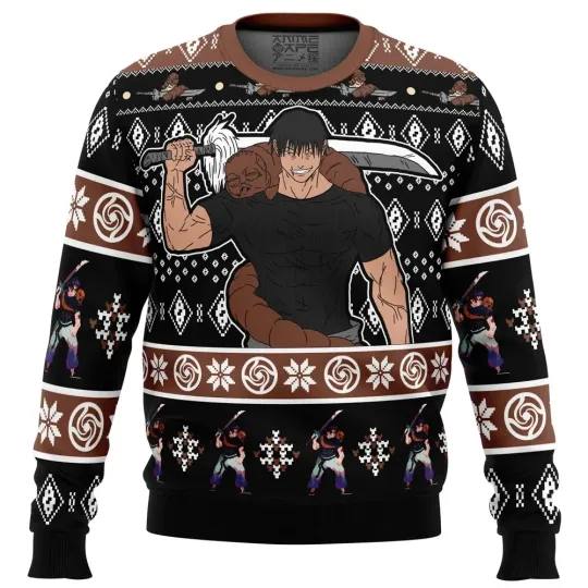 Discover Chibi Toji Fushiguro Jujutsu Satoru Ugly Christmas Sweater