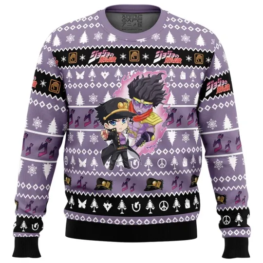 Chibi Jotaro Kujo Jojo’s Bizarre Adventure Ugly Christmas Sweater