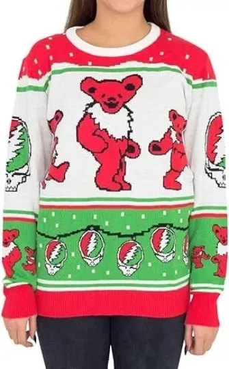Adult Unisex Dead Bears Steal Your Face Ornaments Ugly Xmas Sweater Hot sale